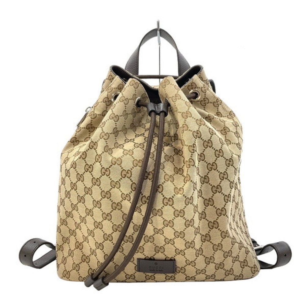 Gucci Drawstring Backpack Gg Brown - image 1